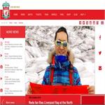 Reds fan flies Liverpool flag at the North Pole